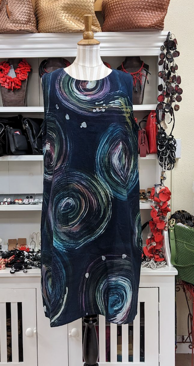 Yaza Batik Jumper Dress - Swirls