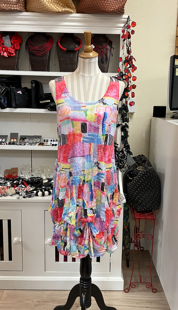 Shana Crinkle Short Bubble Dress - 24007 - PASTELS - 6