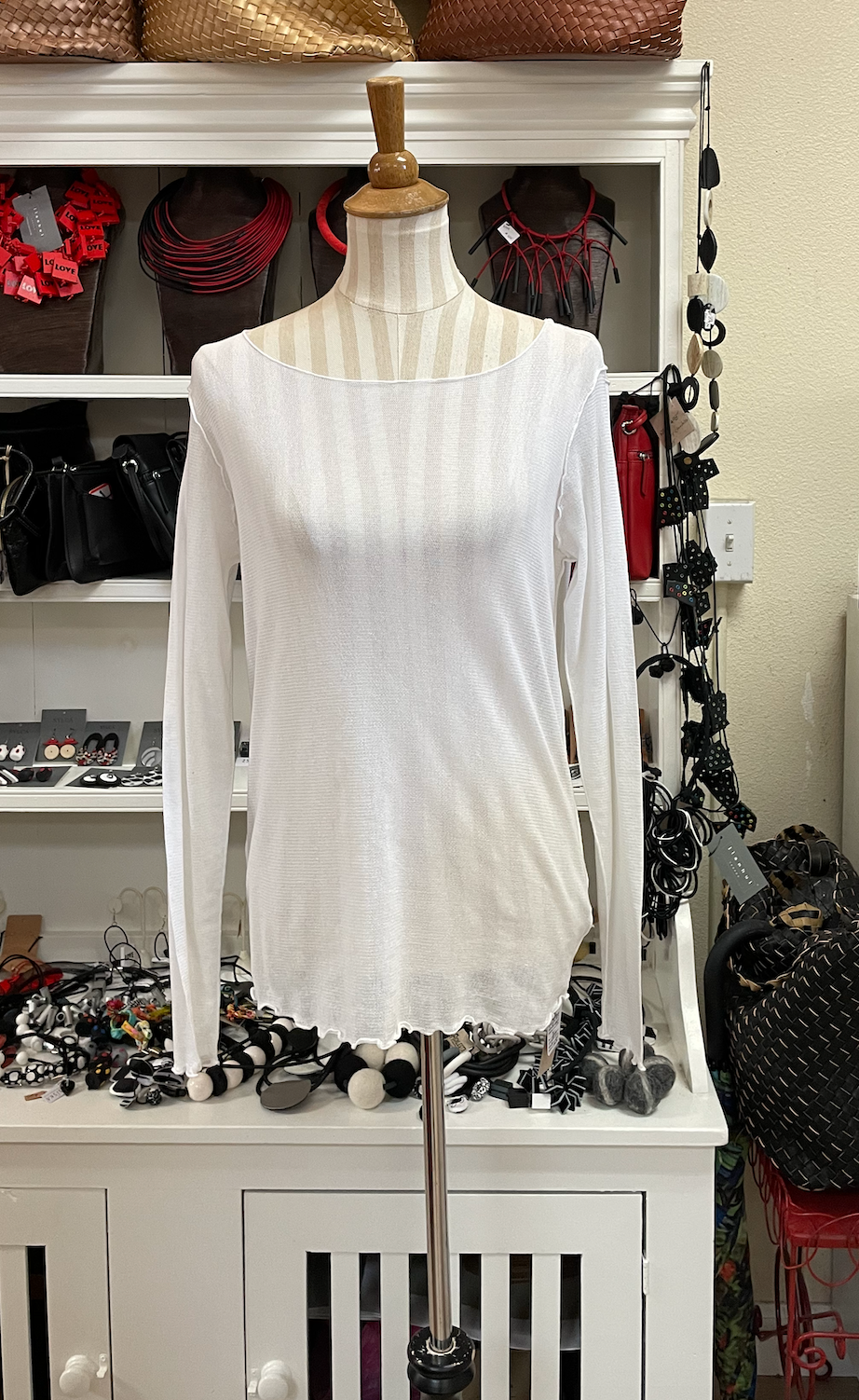 CUT LOOSE - Tulle Pearl Edge Top - 1387839