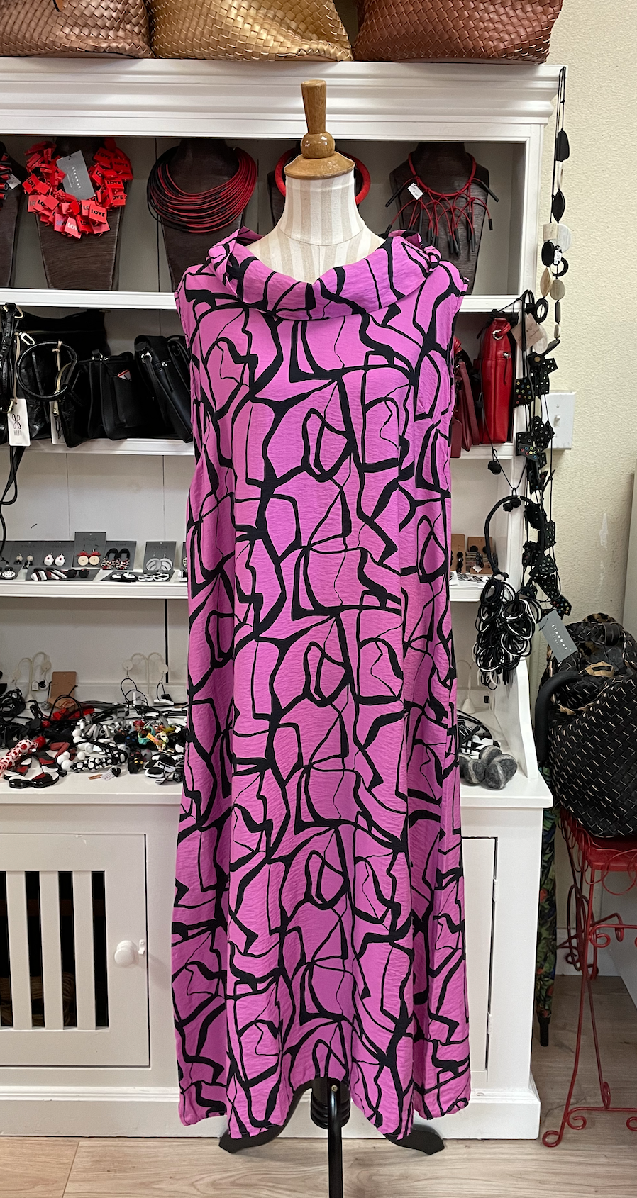 CUT LOOSE - Mod Marble Cowl Neck Maxi Dress - 6560329