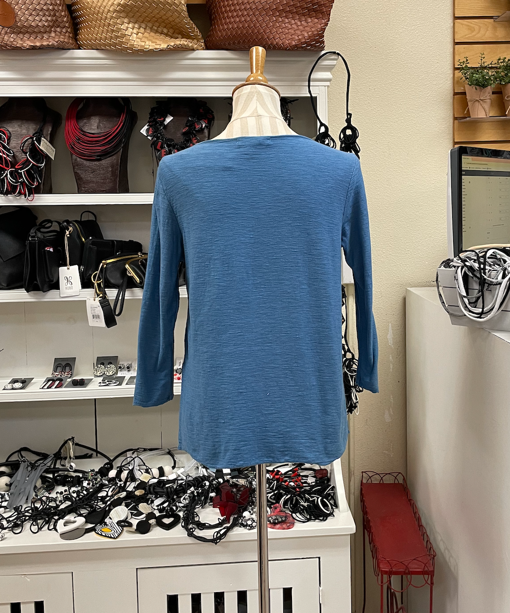 CUT LOOSE - Linen Combo 3/4 Slv Tee - 5707816