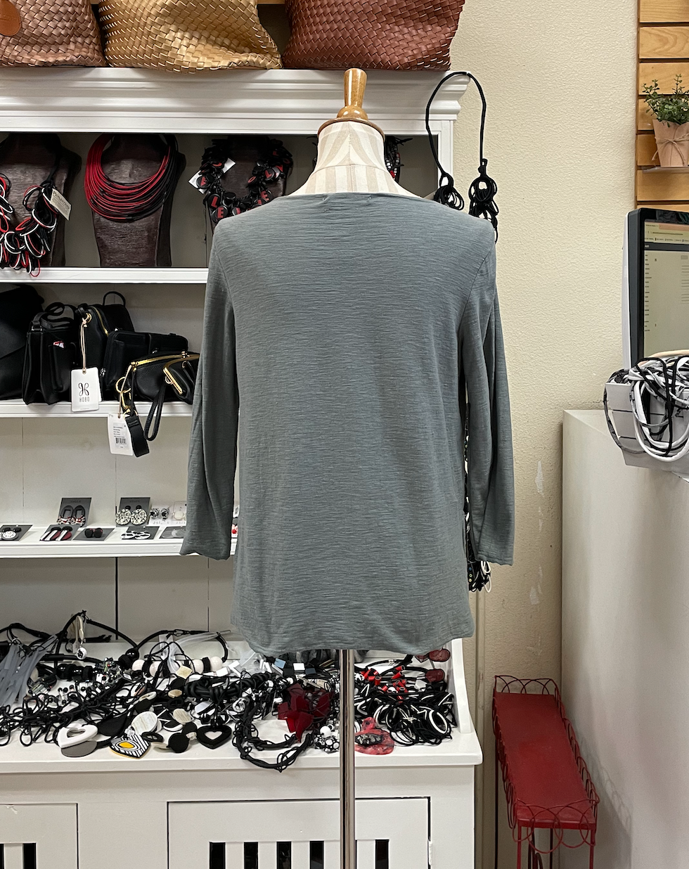 CUT LOOSE - Linen Combo 3/4 Slv Tee - 5707816