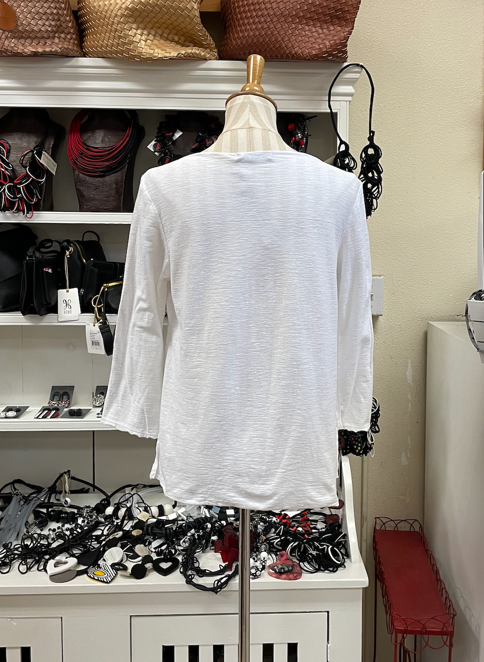 CUT LOOSE - Linen Combo 3/4 Slv Tee - 5707816