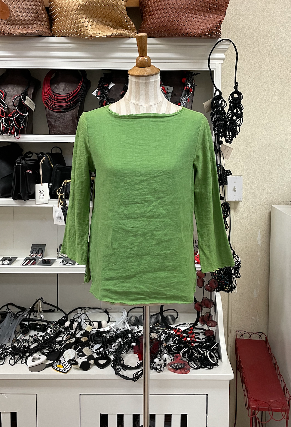 CUT LOOSE - Linen Combo 3/4 Slv Tee - 5707816