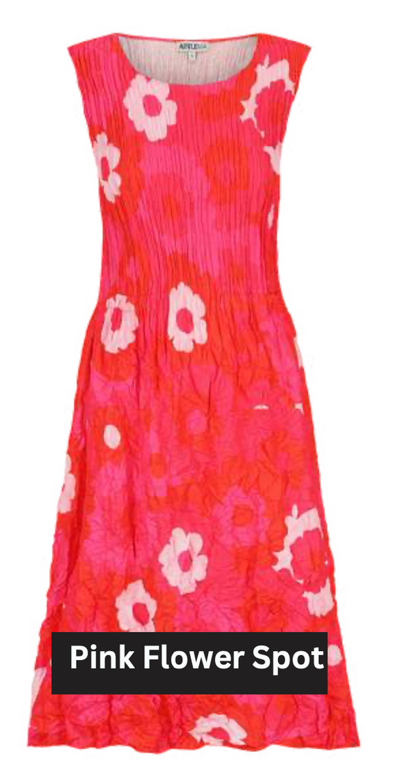 Alquema Smash Pocket Dress - PINK FLOWER SPOT