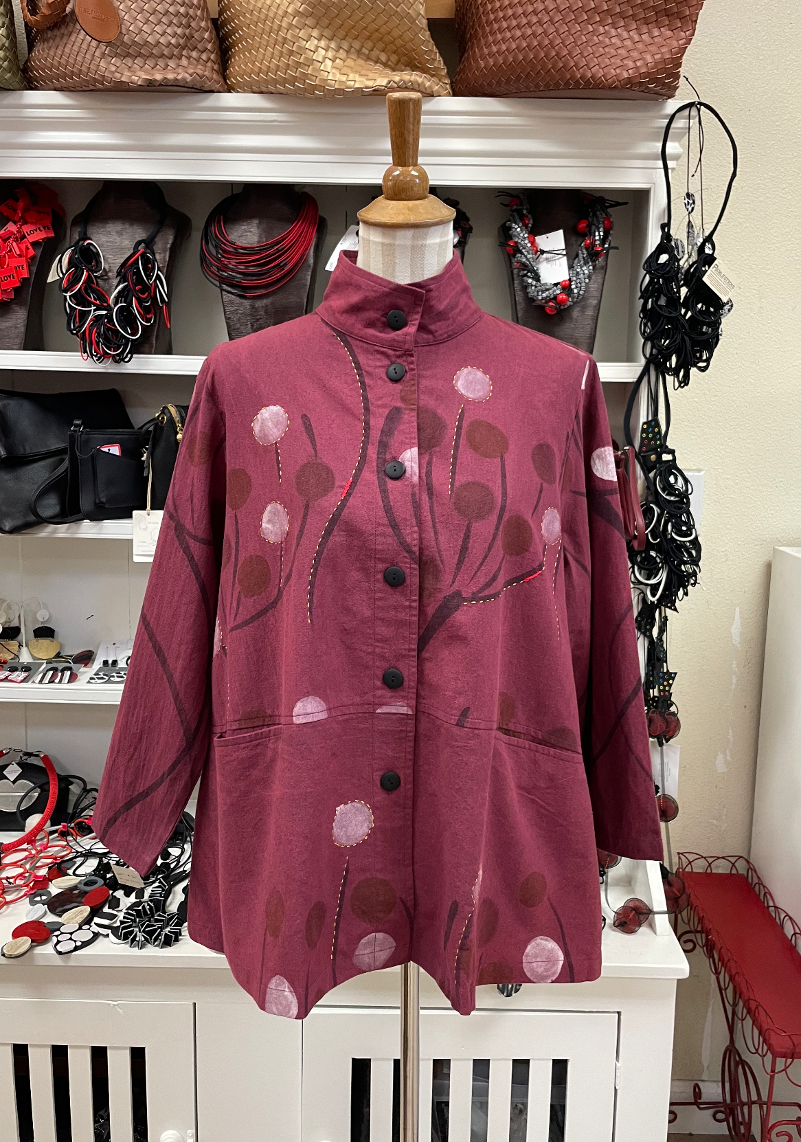 Yaza Batik Art Jacket - MAUVE