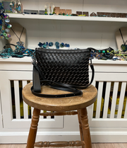 Ilse Jacobsen Woven Crossbody - BLACK