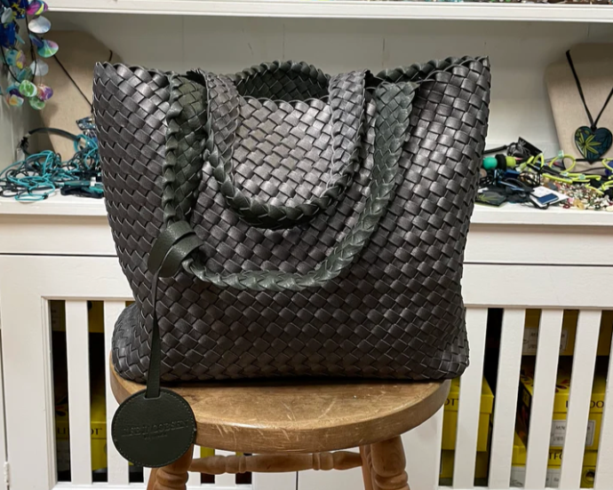Ilse Jacobsen Reversible Tote -  ARMY/GUNMETAL