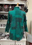 Ali Miles Woven Button Front Blouse - A34423TM - JADE