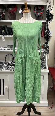 Alquema 3/4 Sleeve Smash Pocket  Dress - PISTACHIO