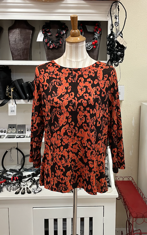 CUT LOOSE - Floral Jacquard Boatneck Tee - 6725060