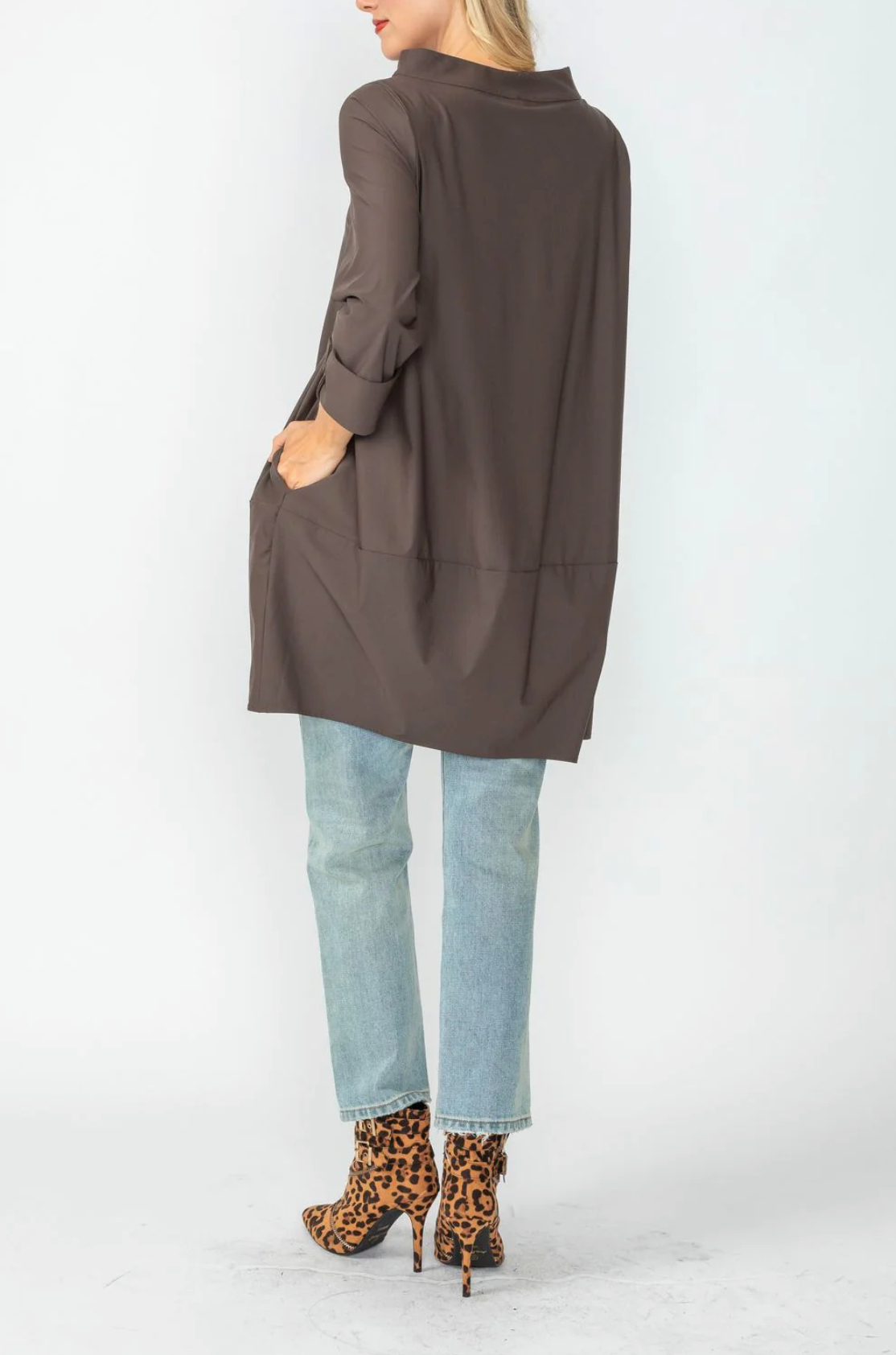 IC COLLECTION Top- 3226T- BROWN