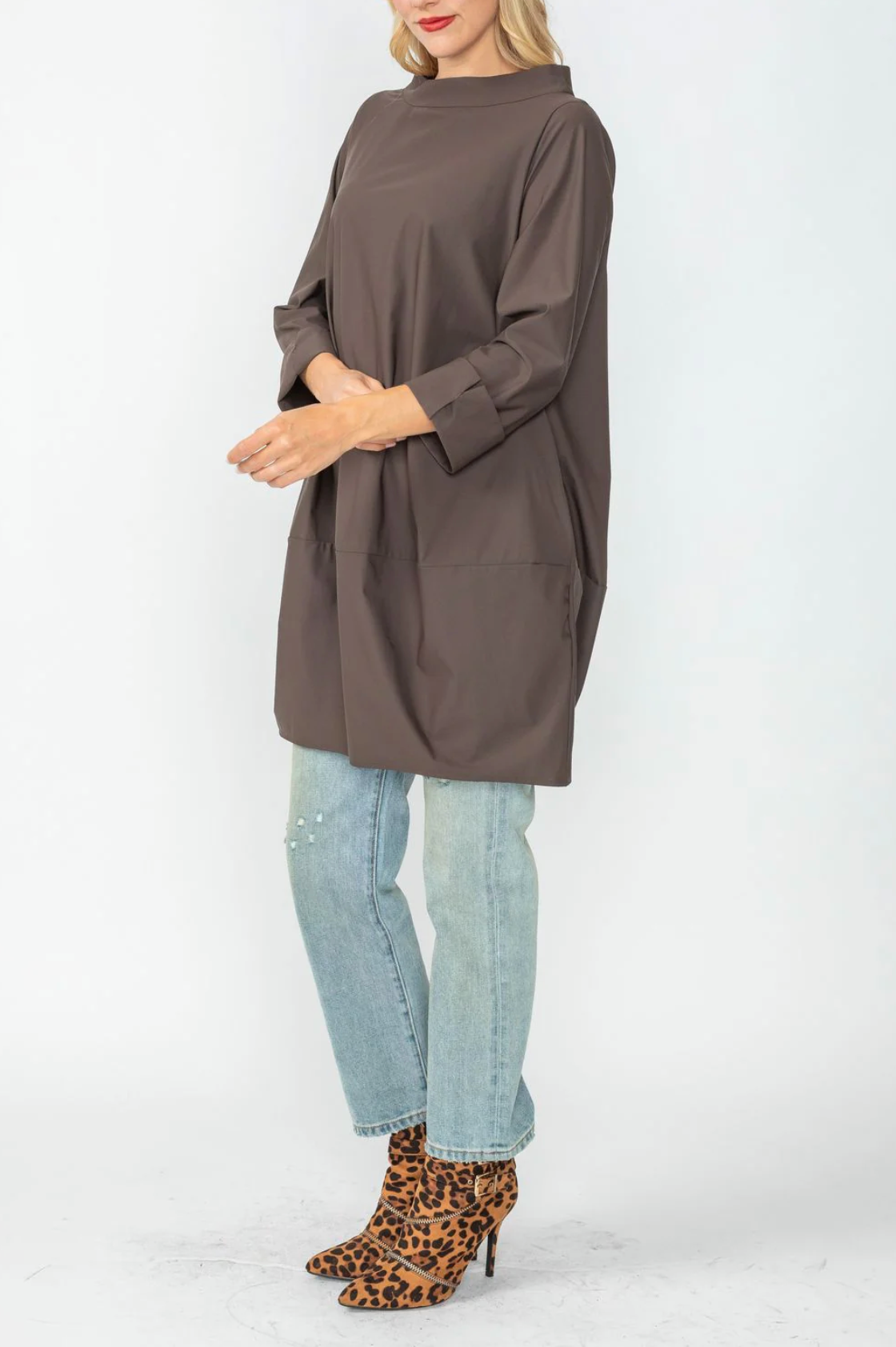 IC COLLECTION Top- 3226T- BROWN