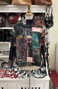 DAMEE OIL PAINTING BIKER JKT - 4914 - MLT