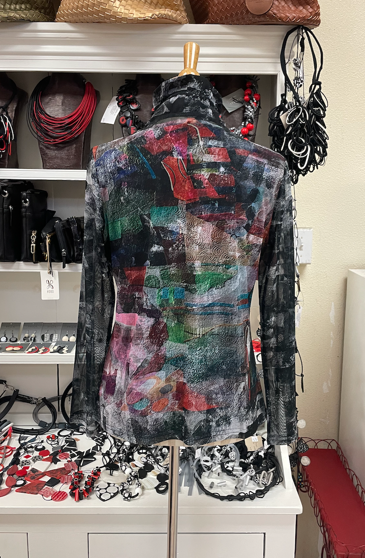 DAMEE MIXED-PRINT MESH TWIN SET - 31433 - MLT