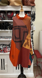 Yaza Cowl Dress - BURNT ORANGE