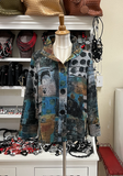 DAMEE ABSTRACT ART SHORT JKT - 4937 - TEA