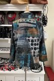 DAMEE ABSTRACT ART SHORT JKT - 4937 - TEA