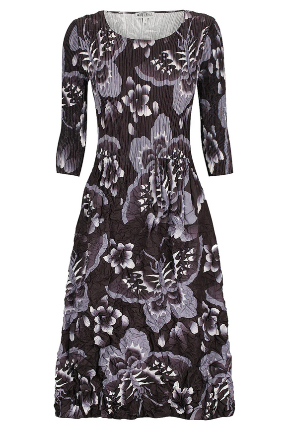 Alquema 3/4 Sleeve Smash Pocket  Dress - TRIBAL BUTTERFLY
