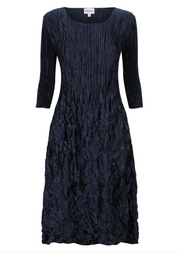 Alquema 3/4 Sleeve Smash Pocket  Dress - INK