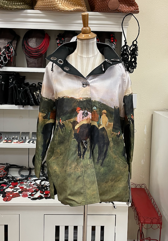 Oopera Raincoat - RACE HORSE AT LONGCHAMP 1874 EDGAR DEGAS  - J4239RW-4