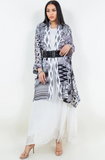 Sterling Style Happy Kimono - 5723HK BLACK/WHITE