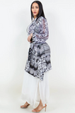 Sterling Style Happy Kimono - 5723HK BLACK/WHITE