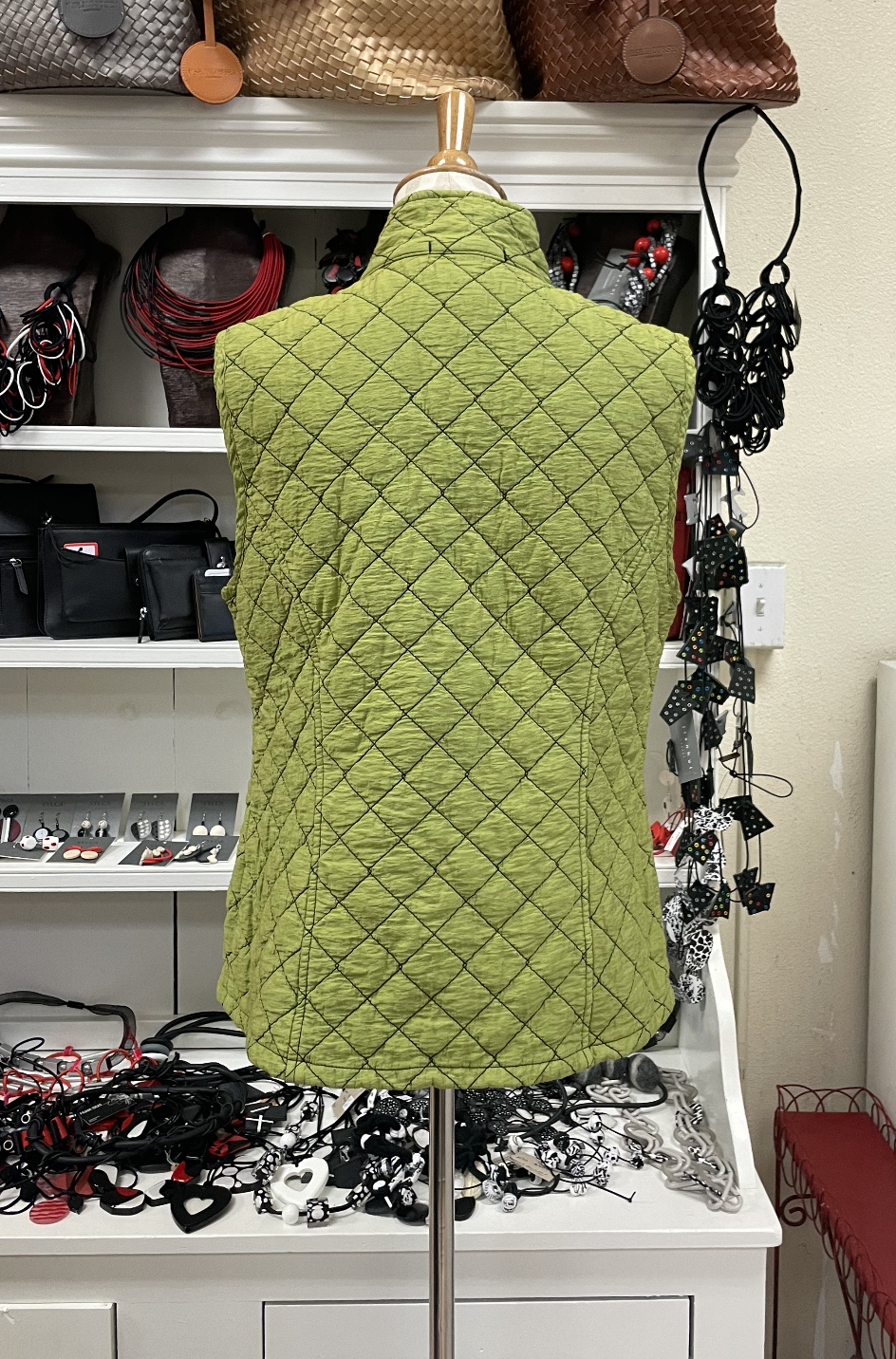 SZ blockprints QUILTED VEST POPPY ベスト M