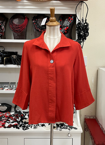 Fridaze AA395 - Caroline Linen Blouse  - PAPRIKA