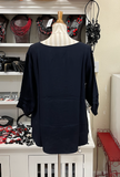 Yasuko Kimono Blouse - Kimino Blouse - NAVY - M/L