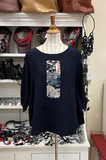 Yasuko Kimono Blouse - Kimino Blouse - NAVY - S/M