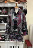 DAMEE OVERLAY ART BUTTON PATCH COAT - 4907 - PNK