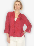 Citron "Solid Pinkish-Red" Silk Blouse - 1213SSBG