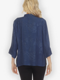 Citron "Solid Navy" Silk Blouse - 1213SSN