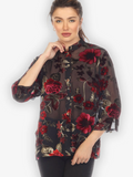 Citron "Flower Vine" Cut Velvet Blouse - 1213FVCV
