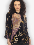 Citron "Art Deco" Velvet Blouse - 1213AD-VT