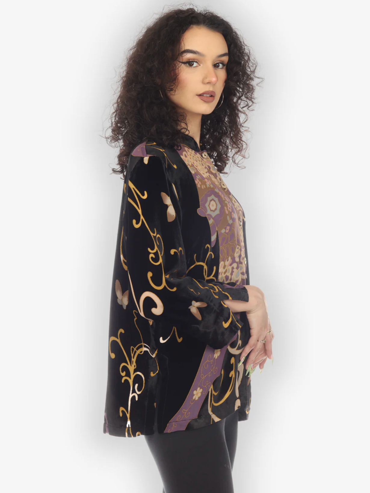 Citron "Art Deco" Velvet Blouse - 1213AD-VT