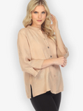 Citron "Solid Caramel" Silk Blouse - 1213SSC
