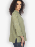 Citron "Solid Olive" Silk Blouse - 1213SSO