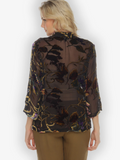 Citron "Gold Leaf and Flower" Velvet Blouse - 1213GLAF