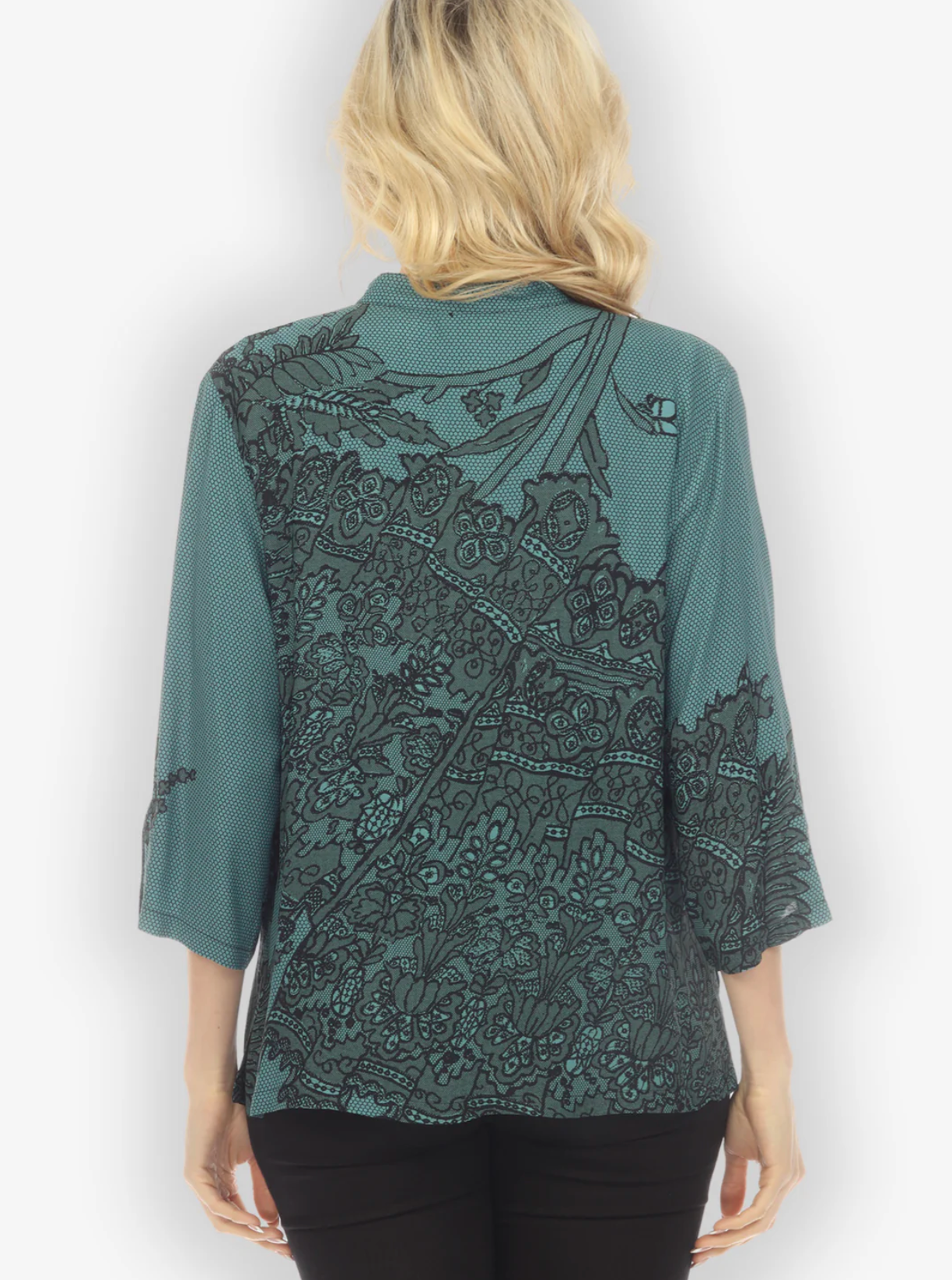 Citron "Lace Turquoise" Blouse - 1213LT