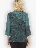 Citron "Lace Turquoise" Blouse - 1213LT
