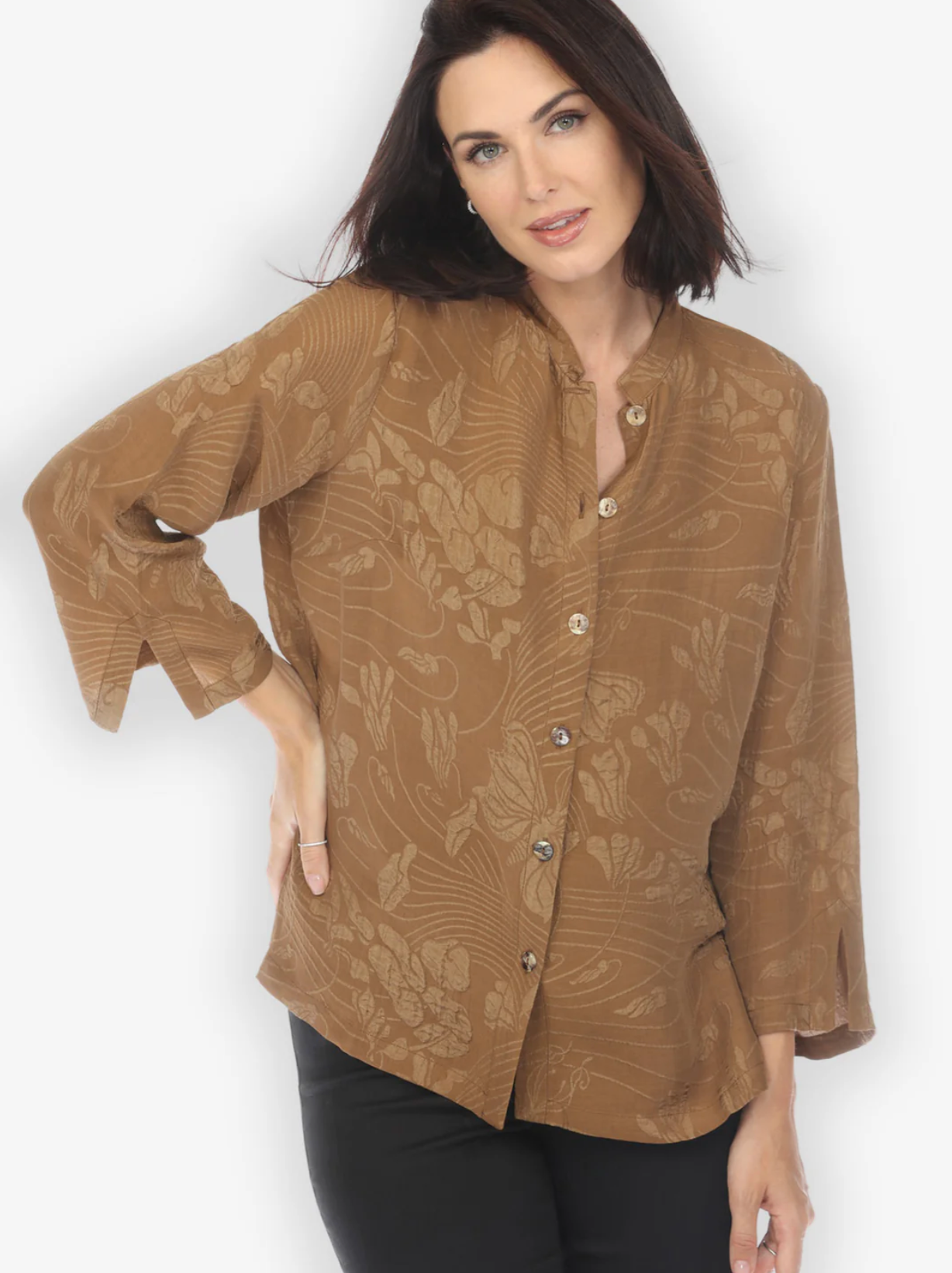 Citron "Solid Bronze" Silk Blouse - 1213SSBR