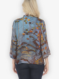 Citron "Flowers Over Water" Silk Blouse - 1213FOW