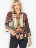 Citron "Giant Water Lily" Silk Blouse - 1213GWL