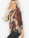 Citron "Giant Water Lily" Silk Blouse - 1213GWL