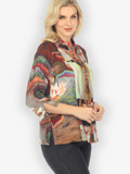 Citron "Giant Water Lily" Silk Blouse - 1213GWL