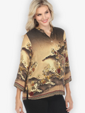 Citron "Magic Organic Beauty Milk Coffee" Silk Blouse - 1213MOBM