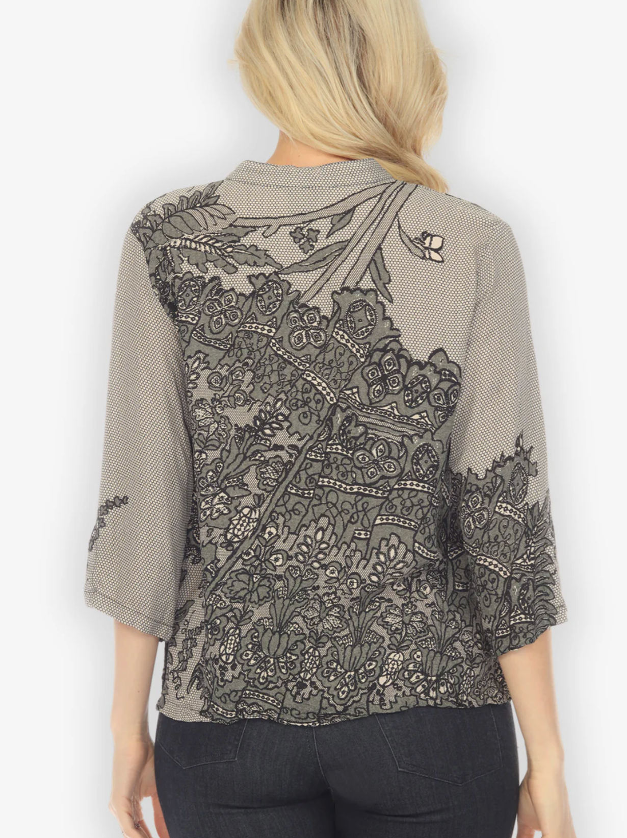 Citron "Lacy Gray" Classic Blouse - 1213LG