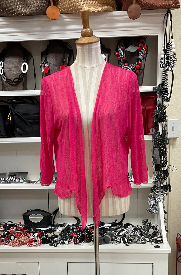 Real Creations Mesh Cardigan - A513 - PINK